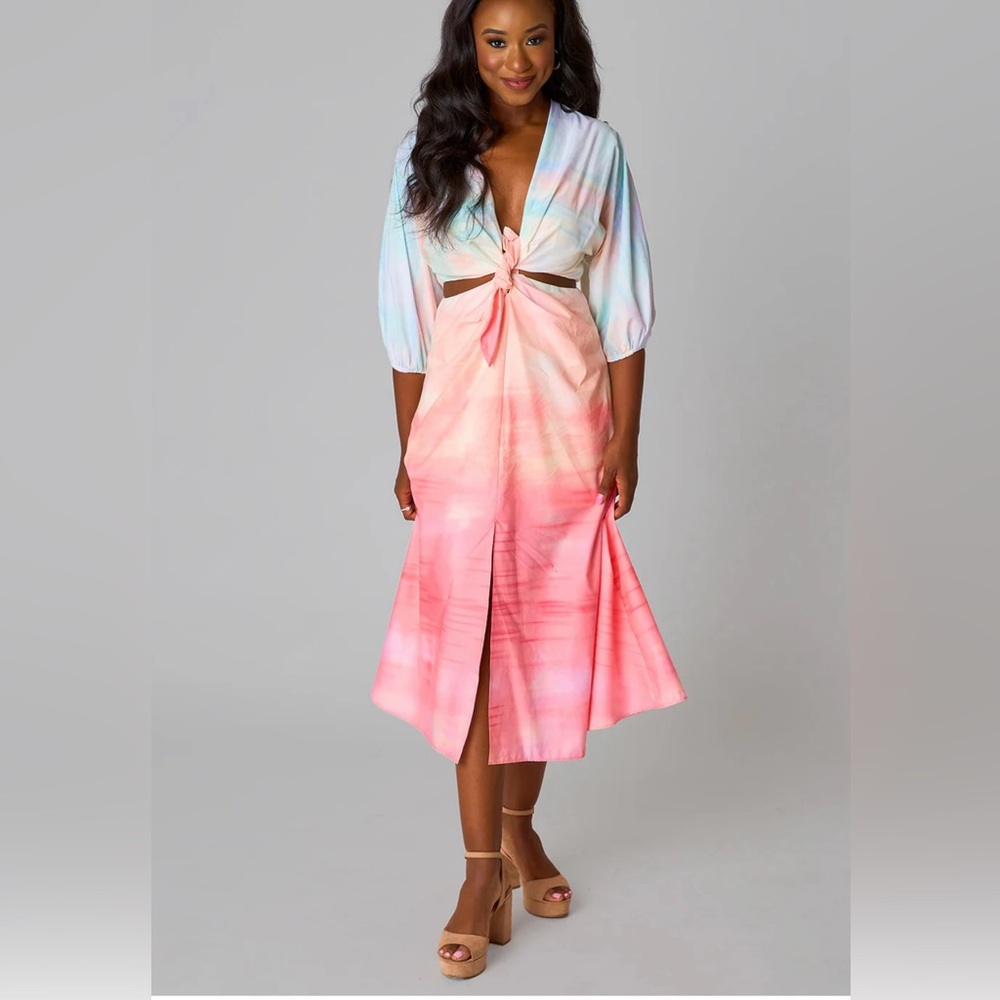 BUDDY LOVE MAXINE CUT OUT MIDI DRESS - UNICORNS